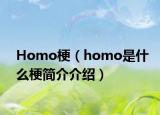 Homo梗（homo是什么梗简介介绍）