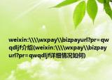 weixin:\\wxpay\bizpayurl?pr=qwqdljf介绍(weixin:\\wxpay\bizpayurl?pr=qwqdljf详细情况如何)