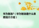 华为智选?（华为智选是什么意思简介介绍）