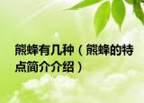 熊蜂有几种（熊蜂的特点简介介绍）
