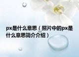 px是什么意思（照片中的px是什么意思简介介绍）