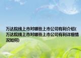 万达院线上市对哪些上市公司有利介绍(万达院线上市对哪些上市公司有利详细情况如何)