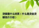 烫银是什么材质（什么是烫金烫银简介介绍）