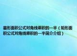 菱形面积公式对角线乘积的一半（矩形面积公式对角线乘积的一半简介介绍）