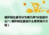 循环制比赛可分为哪几种?分别是什么?（循环制比赛是什么意思简介介绍）