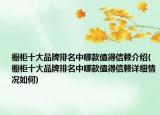 橱柜十大品牌排名中哪款值得信赖介绍(橱柜十大品牌排名中哪款值得信赖详细情况如何)