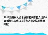 2018新舞林大会总决赛名次排名介绍(2018新舞林大会总决赛名次排名详细情况如何)