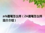 zrb眉笔怎么样（ZA眉笔怎么样简介介绍）