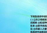 下列各选项中词类活用分类正确的一项是（(）①汝之纯明宜业其家者 ②长吾女与汝女待其嫁 ③驼业种树 ④时从宾佐僚吏 ⑤横江东来 ⑥掠予舟而西也 ⑦义不赂秦 ⑧不能独完 ⑨岂爱人之善