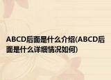ABCD后面是什么介绍(ABCD后面是什么详细情况如何)