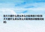 张大大是什么来头怎么火起来的介绍(张大大是什么来头怎么火起来的详细情况如何)