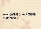 reach预注册（reach注册是什么简介介绍）