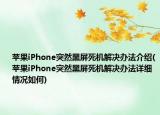 苹果iPhone突然黑屏死机解决办法介绍(苹果iPhone突然黑屏死机解决办法详细情况如何)