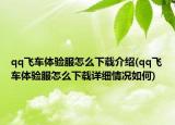 qq飞车体验服怎么下载介绍(qq飞车体验服怎么下载详细情况如何)