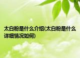 太白粉是什么介绍(太白粉是什么详细情况如何)