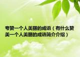 夸赞一个人美丽的成语（有什么赞美一个人美丽的成语简介介绍）