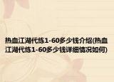 热血江湖代练1-60多少钱介绍(热血江湖代练1-60多少钱详细情况如何)