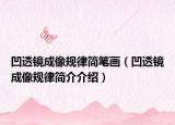 凹透镜成像规律简笔画（凹透镜成像规律简介介绍）
