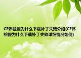 CF体验服为什么下载补丁失败介绍(CF体验服为什么下载补丁失败详细情况如何)
