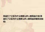 肖战红了之后为什么有那么多人黑肖战介绍(肖战红了之后为什么有那么多人黑肖战详细情况如何)