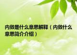 内敛是什么意思解释（内敛什么意思简介介绍）