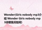 Wonder(Girls nobody mp3介绍 Wonder Girls nobody mp3详细情况如何)