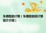 车损险的计算（车损险如何计算简介介绍）