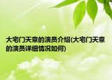 大宅门天意的演员介绍(大宅门天意的演员详细情况如何)