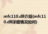 mfc110.dll介绍(mfc110.dll详细情况如何)