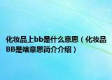 化妆品上bb是什么意思（化妆品BB是啥意思简介介绍）