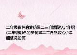 二年级彩色的梦仿写二三自然段\