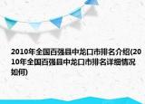 2010年全国百强县中龙口市排名介绍(2010年全国百强县中龙口市排名详细情况如何)