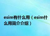 esim有什么用（esim什么用简介介绍）