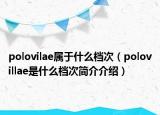 polovilae属于什么档次（polovillae是什么档次简介介绍）