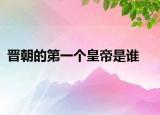 晋朝的第一个皇帝是谁