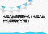 七情六欲意思是什么（七情六欲什么意思简介介绍）