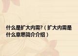 什么是扩大内需?（扩大内需是什么意思简介介绍）