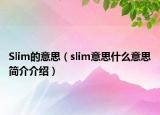 Slim的意思（slim意思什么意思简介介绍）