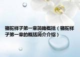 骆驼祥子第一章简略概括（骆驼祥子第一章的概括简介介绍）