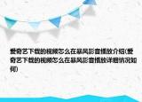 爱奇艺下载的视频怎么在暴风影音播放介绍(爱奇艺下载的视频怎么在暴风影音播放详细情况如何)