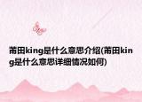 莆田king是什么意思介绍(莆田king是什么意思详细情况如何)