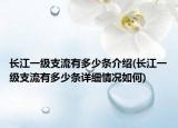 长江一级支流有多少条介绍(长江一级支流有多少条详细情况如何)