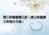 唐三彩都是哪三彩（唐三彩是哪三彩简介介绍）