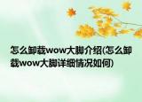 怎么卸载wow大脚介绍(怎么卸载wow大脚详细情况如何)