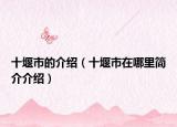 十堰市的介绍（十堰市在哪里简介介绍）