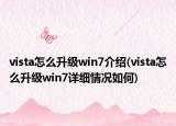 vista怎么升级win7介绍(vista怎么升级win7详细情况如何)