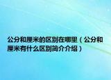 公分和厘米的区别在哪里（公分和厘米有什么区别简介介绍）