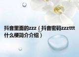 抖音里面的zzz（抖音密码zzzttt什么梗简介介绍）