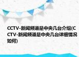 CCTV-新闻频道是中央几台介绍(CCTV-新闻频道是中央几台详细情况如何)