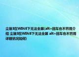 尘埃3在WIN8下无法全屏(alt+回车也不管用介绍 尘埃3在WIN8下无法全屏 alt+回车也不管用详细情况如何)